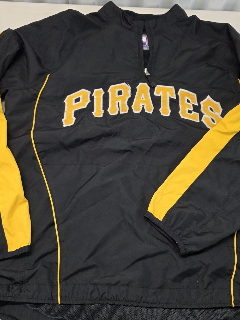 Pittsburgh Pirates MLB Majestic Authentic 1/4 Zip Windbreaker Pullover Size M